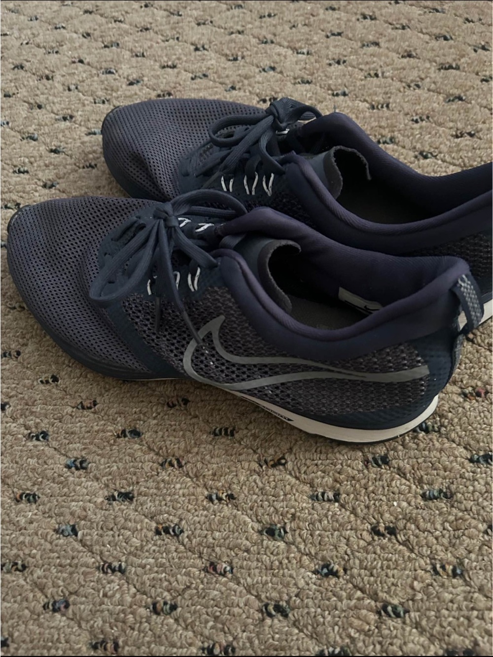 Nike Men’s Navy and Gray Lightweight Mesh Training Shoes